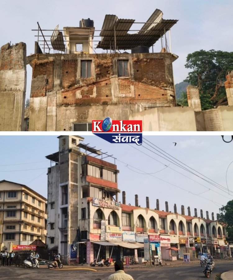 सावंतवाडीत वादळी वाऱ्यामुळे मोठे नुकसान 