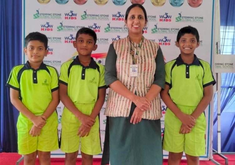 पखवाज परीक्षेत स्टेपिंग स्टोन ग्लोबल स्कूलच्या विद्यार्थ्यांचे यश.