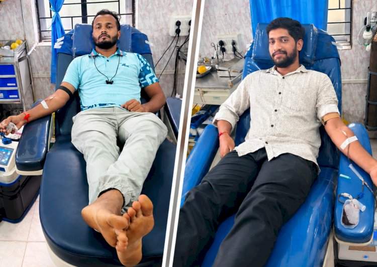 गणरायाच्या साक्षीने माणुसकीचा जागर.......रक्ताची तातडीची गरज कळताच गोवा बांबोळी गाठत केले रक्तदान